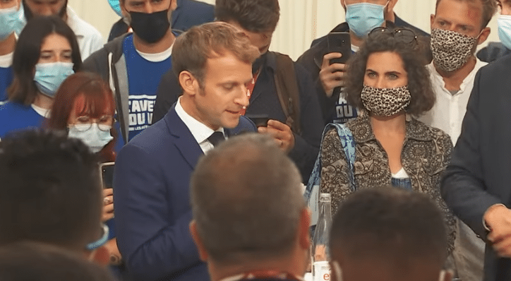 Emmanuel Macron aux Terres de Jim.