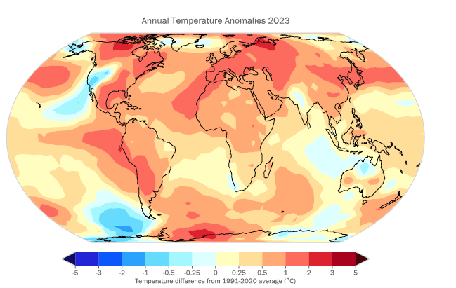 Anomalies climatiques 2023