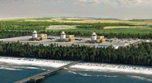 Illustration d'artiste centrale nucléaire de Choczewo.