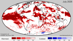 Anomalies climatiques juillet 2026