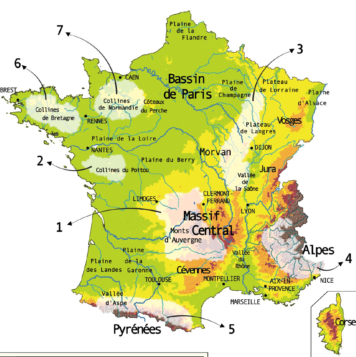 Carte des territoires refuges